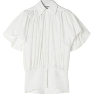 Lanvin, Dames, Blouses & Shirts, Beige, Maat: S Katoen,