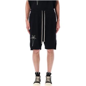 Rick Owens, Heren, Korte broeken, Zwart, Maat: L Katoen,