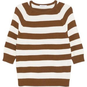 Max Mara, Dames, Truien, Bruin, Maat: S Katoen,
