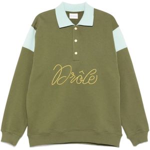 Drole de Monsieur, Heren, Sweatshirts & Hoodies, Groen, Maat: M Katoen,