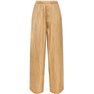 Balenciaga, Dames, Broeken, Beige, Maat: M Satijn,