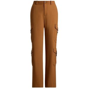 Ralph Lauren, Dames, Broeken, Bruin, Maat: S Wol,