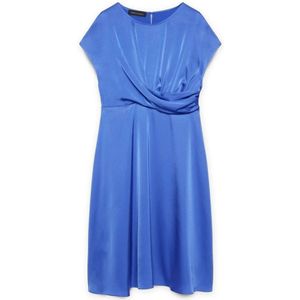 Fiorella Rubino, Dames, Jurken, Blauw, Maat: 6XL Satijn,