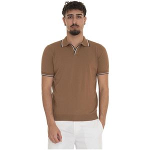 Gran Sasso, Heren, Tops, Bruin, Maat: M Katoen,