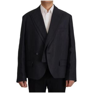 Dolce & Gabbana - Blazer - Blauw - Heren - Linnen