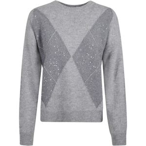 Peserico, Dames, Truien, Grijs, Maat: L