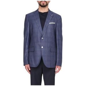 Hugo, Heren, Jassen, Blauw, Maat: L Leer,