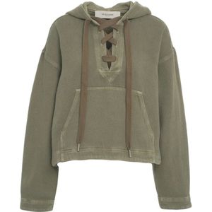 Golden Goose, Dames, Sweatshirts & Hoodies, Groen, Maat: S Katoen,