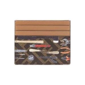 Fendi Navy Sand Kaarthouder , Multicolor , Heren , Maat: ONE Size