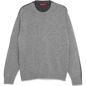 Gucci, Heren, Truien, Grijs, Maat: L Wol,