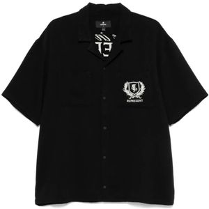 Represent, Heren, Overhemden, Zwart, Maat: S