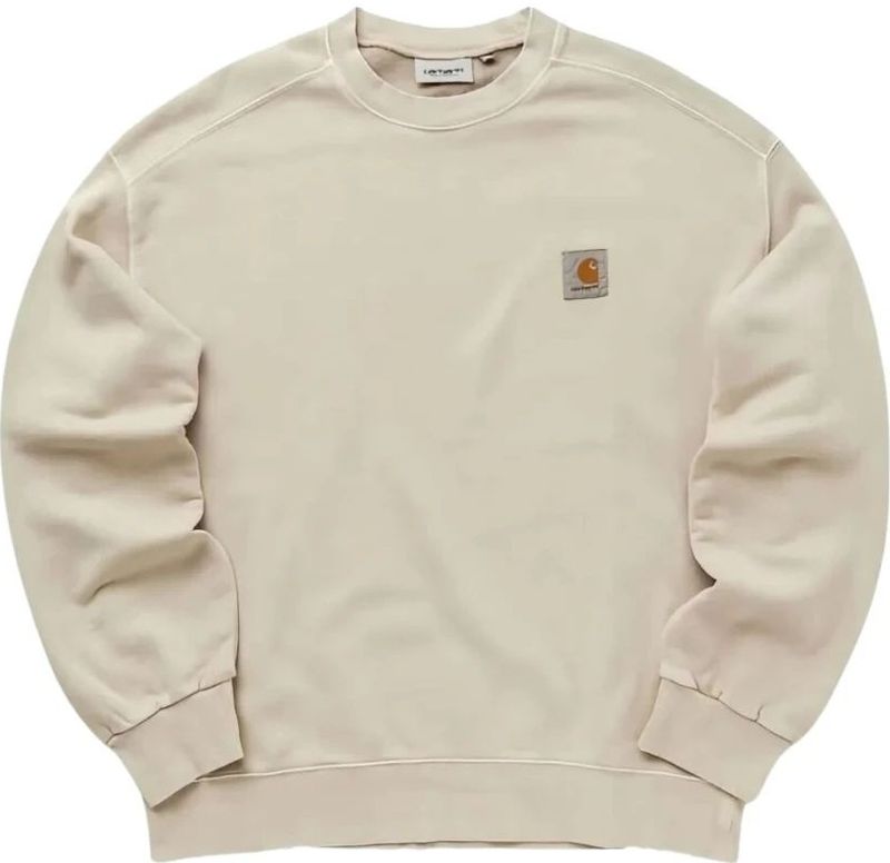 Carhartt Wip, Heren, Sweatshirts & Hoodies, Beige, Maat: S Katoen,
