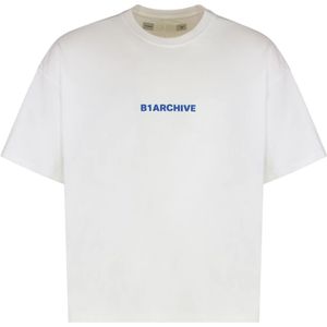 B1Archive, Heren, Tops, Wit, Maat: S Katoen,