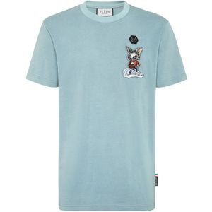 Philipp Plein, Heren, Tops, Blauw, Maat: 2XL Jersey,