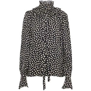 Chloé, Dames, Blouses & Shirts, Beige, Maat: S Zijde,