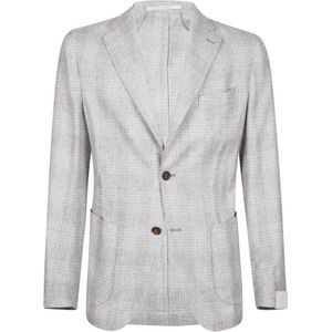 Eleventy, Heren, Jassen, Grijs, Maat: S Zijde,