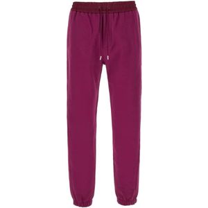 Saint Laurent, Heren, Broeken, Paars, Maat: L Katoen,
