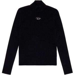 Diesel, Heren, Truien, Zwart, Maat: S Viscose,