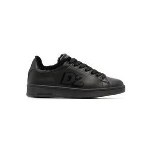 Dsquared2 Zwarte Gesloten Platte Sneakers , Black , Dames , Maat: 36 EU