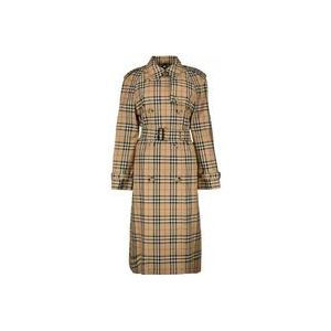 Burberry Vintage Check Trenchcoat , Beige , Dames , Maat: XS
