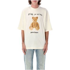 Palm Angels, Heren, Tops, Beige, Maat: XL Katoen,