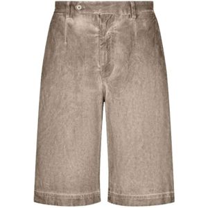 Dolce & Gabbana, Heren, Korte broeken, Grijs, Maat: L Katoen,