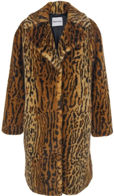 Stand Studio, Dames, Mantels, Bruin, Maat: XS Zijde,