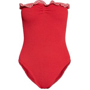 Hunza G, Dames, Badkleding, Rood, Maat: ONE Size Katoen,