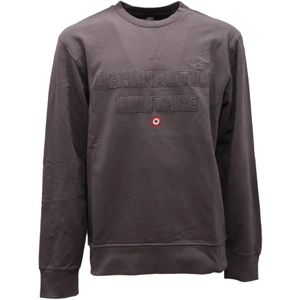 Aeronautica Militare, Heren, Sweatshirts & Hoodies, Grijs, Maat: M Fleece,