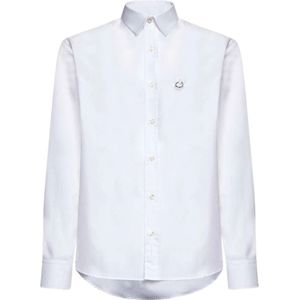 John Richmond, Heren, Overhemden, Wit, Maat: S Katoen,