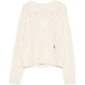 Sporty & Rich, Dames, Truien, Beige, Maat: M Kasjmier,