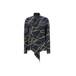 Versace Nautisch Print Overhemd , Blue , Dames , Maat: M