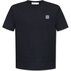 Stone Island, Heren, Tops, Blauw, Maat: S Katoen,