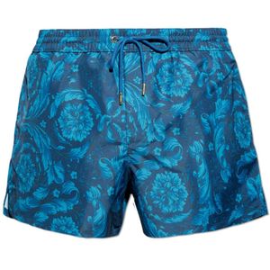 Versace, Heren, Badkleding, Blauw, Maat: M Leer,