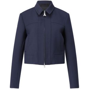 Patrizia Pepe, Dames, Jassen, Blauw, Maat: XL Poliester,