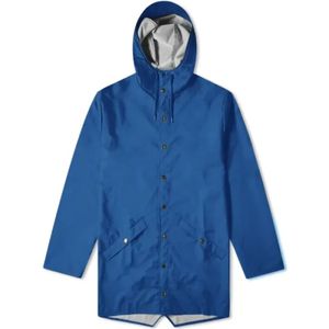 Rains, Heren, Jassen, Blauw, Maat: XS Poliester,