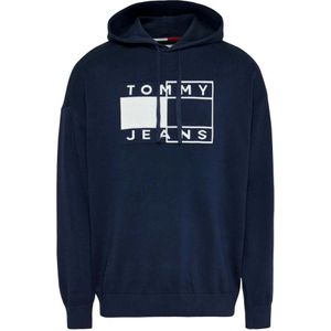 Tommy Jeans, Heren, Sweatshirts & Hoodies, Blauw, Maat: M Synthetisch,