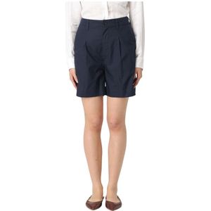 Woolrich, Dames, Korte broeken, Blauw, Maat: M Wol,