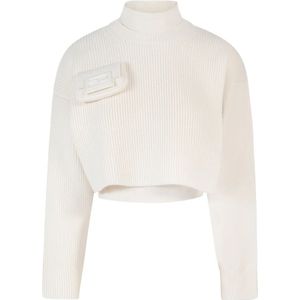 Fendi, Dames, Truien, Wit, Maat: S Wol,