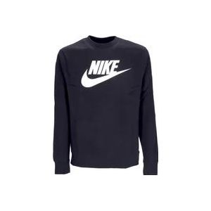 Nike Grafische Crewneck Sweatshirt , Black , Heren , Maat: S