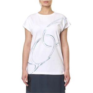 Herno, Dames, Tops, Wit, Maat: L Katoen,