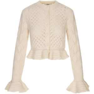 Chloé, Dames, Truien, Wit, Maat: S Wol,