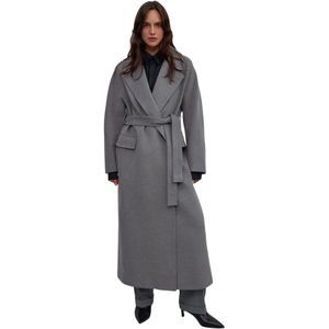Estro, Dames, Mantels, Grijs, Maat: L Wol,