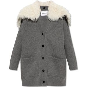 Jil Sander, Dames, Truien, Grijs, Maat: 2XS Katoen,