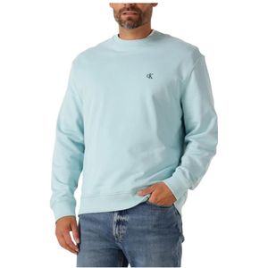 Calvin Klein, Heren, Sweatshirts & Hoodies, Blauw, Maat: S Katoen,