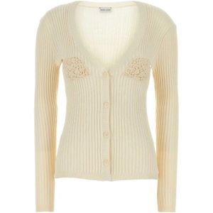 Magda Butrym, Dames, Truien, Beige, Maat: S Katoen,