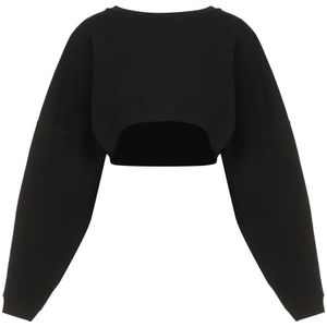 Saint Laurent, Dames, Sweatshirts & Hoodies, Zwart, Maat: S Katoen,
