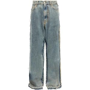 MM6 Maison Margiela, Dames, Jeans, Grijs, Maat: W25 Katoen,