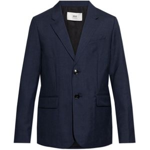 Ami Paris, Heren, Jassen, Blauw, Maat: S Wol,