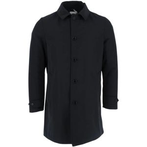 Aspesi, Heren, Mantels, Blauw, Maat: S Katoen,